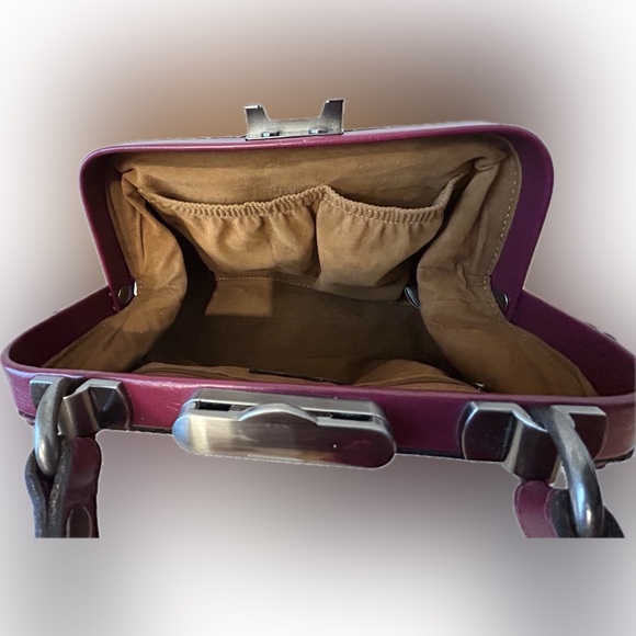 Patricia Nash Tooled Leather Satchel Purse - Picture 6 of 12